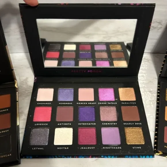 Bad habit pretty poison, Aphrodite and divine beauty eyeshadow palette bundle